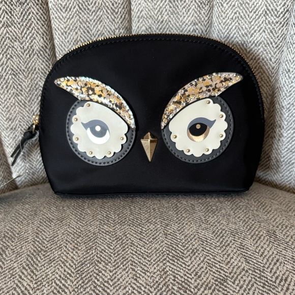 Kate Spade Owl Cosmetic Bag NWT - Picture 1 of 8